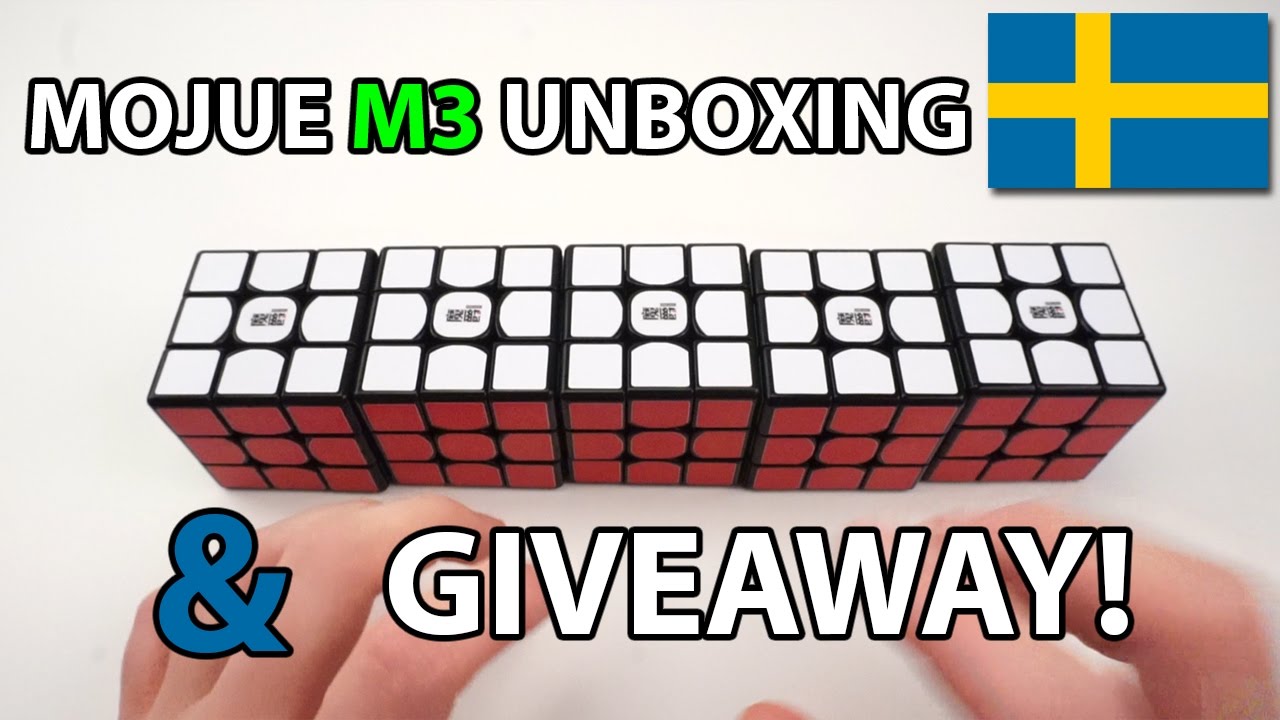 Första kuberna från Mojue! M3 3x3 speedcube unboxing & Giveaway!